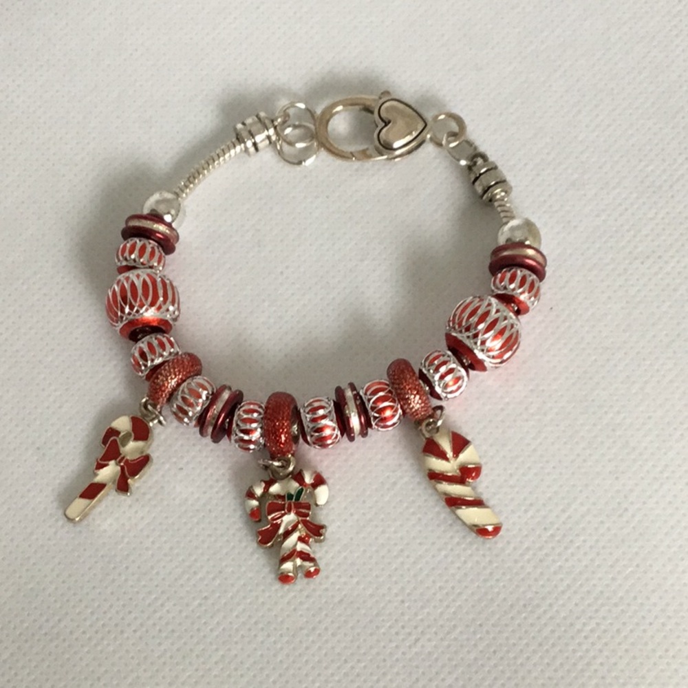 Silver-tone Christmas Charm Bracelet